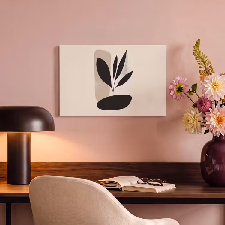 Plant - Beige - Japandi canvas 2cm klein -sfeer4