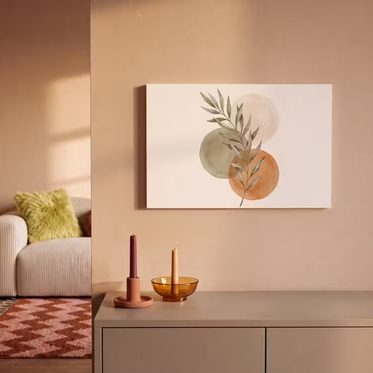 Canvas Print - Plant - Circles - Abstract - Plant - Cirkels - Abstract canvas 2cm klein