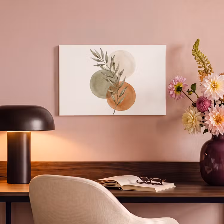 Canvas Print - Plant - Circles - Abstract - Plant - Cirkels - Abstract canvas 2cm klein