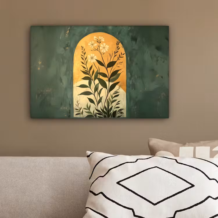 Plant - Bloemen - Wit canvas 2cm klein -sfeer3