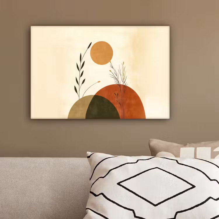 Planten - Abstract - Vormen canvas 2cm klein -sfeer3
