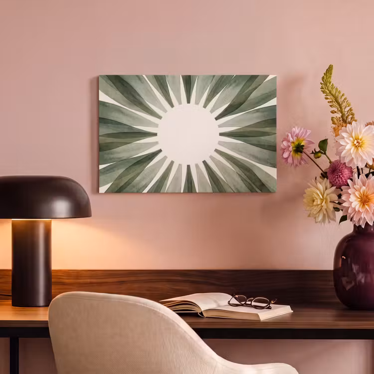 Planten - Abstract - Waterverf - Groen - Natuur canvas 2cm klein -sfeer4