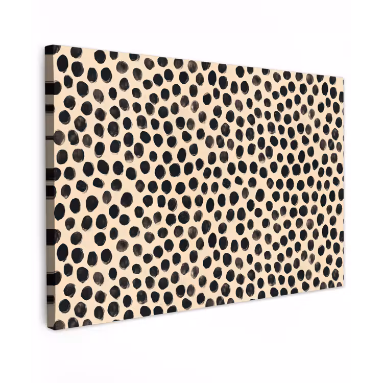 Stippen - Patroon - Zwart canvas 2cm klein 34 -z3d