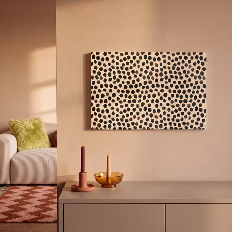 Stippen - Patroon - Zwart canvas 2cm klein 34 -sfeer1