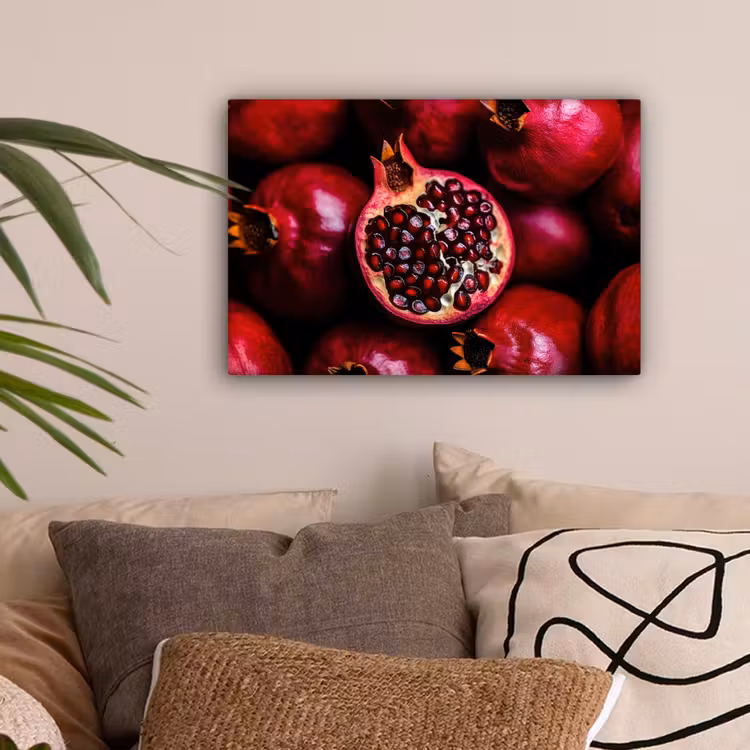 Granaatappel - Rood - Fruit canvas 2cm klein -sfeer1