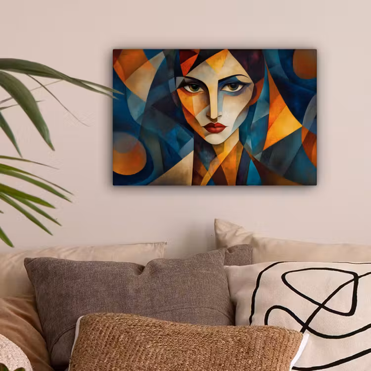 Portret - Abstract - Vormen canvas 2cm klein -sfeer1