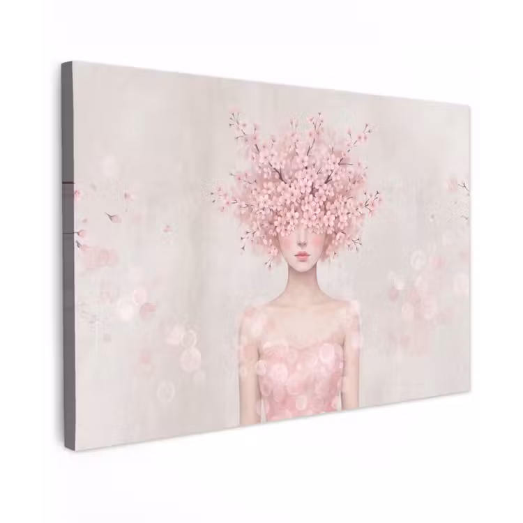 Portret - Kersenbloesem - Roze canvas 2cm klein -z3d
