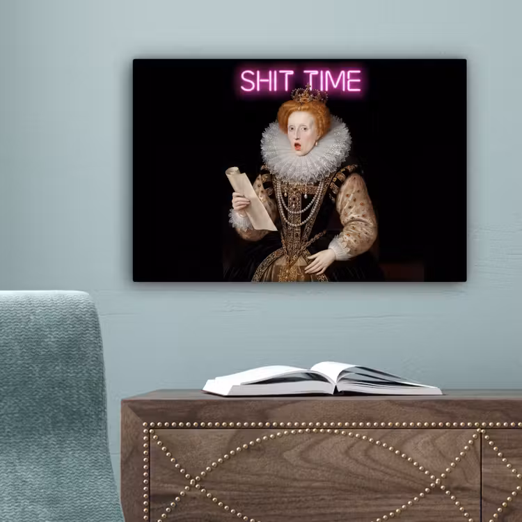 Portret - Humor - Neon canvas 2cm klein -sfeer4
