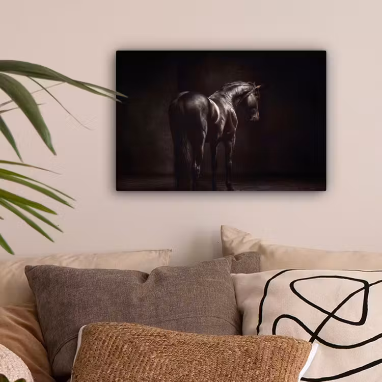 Krachtig - Paard - Donker canvas 2cm klein -sfeer1