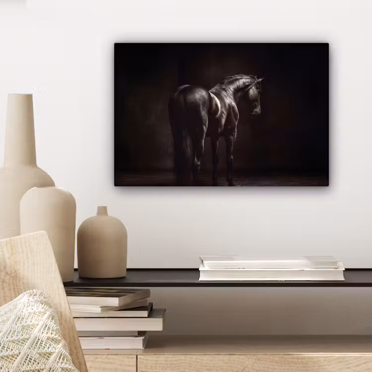 Krachtig - Paard - Donker canvas 2cm klein -sfeer6