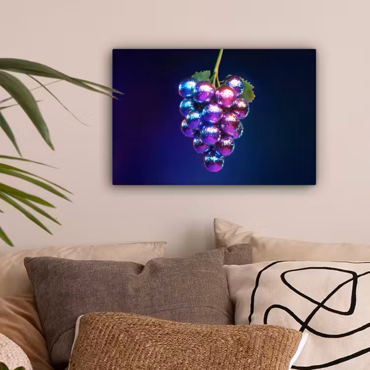 Paars - Disco - Feest - Druif canvas 2cm klein -sfeer1