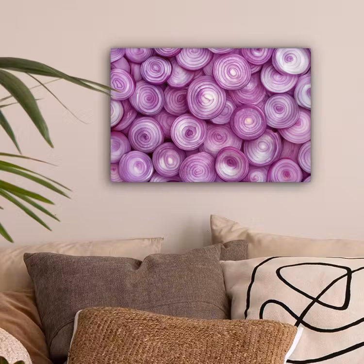 Paars - Uien - Close up canvas 2cm klein -sfeer1