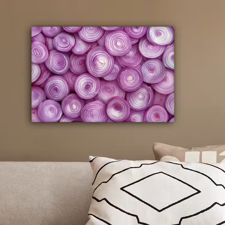 Paars - Uien - Close up canvas 2cm klein -sfeer3