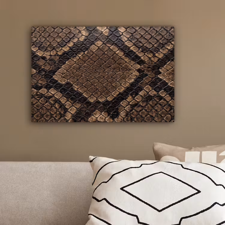 Python - Schubben - Brons canvas 2cm klein -sfeer3