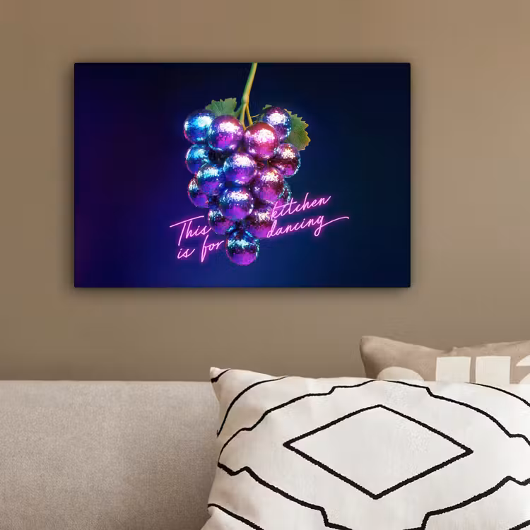 Quote - Neon - Disco - Druiven canvas 2cm klein -sfeer3