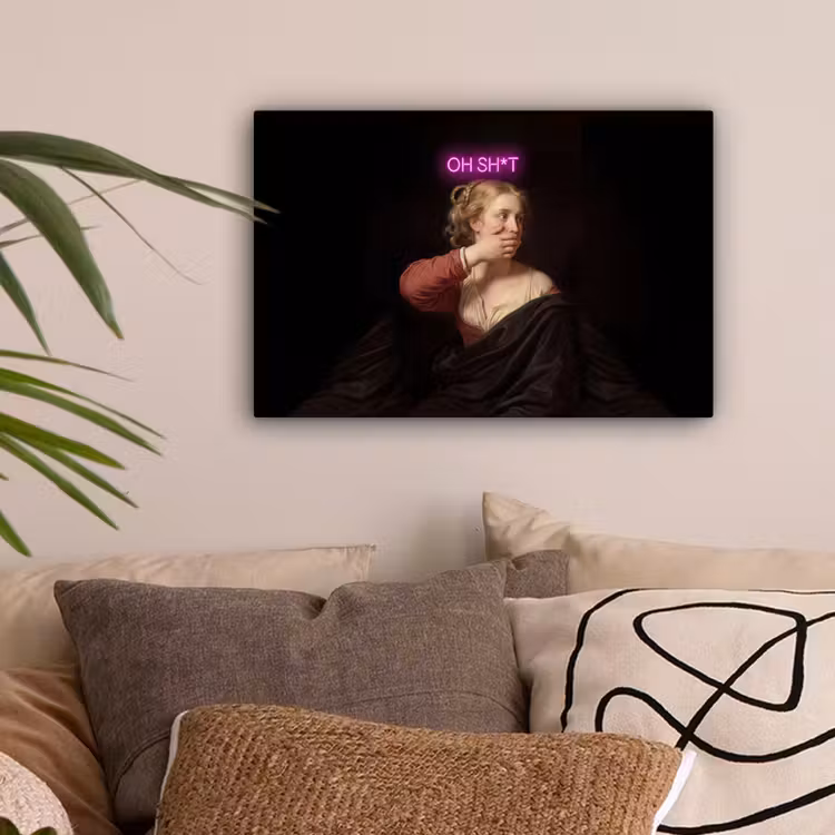 Quote - Neon - vrouw canvas 2cm klein -sfeer1