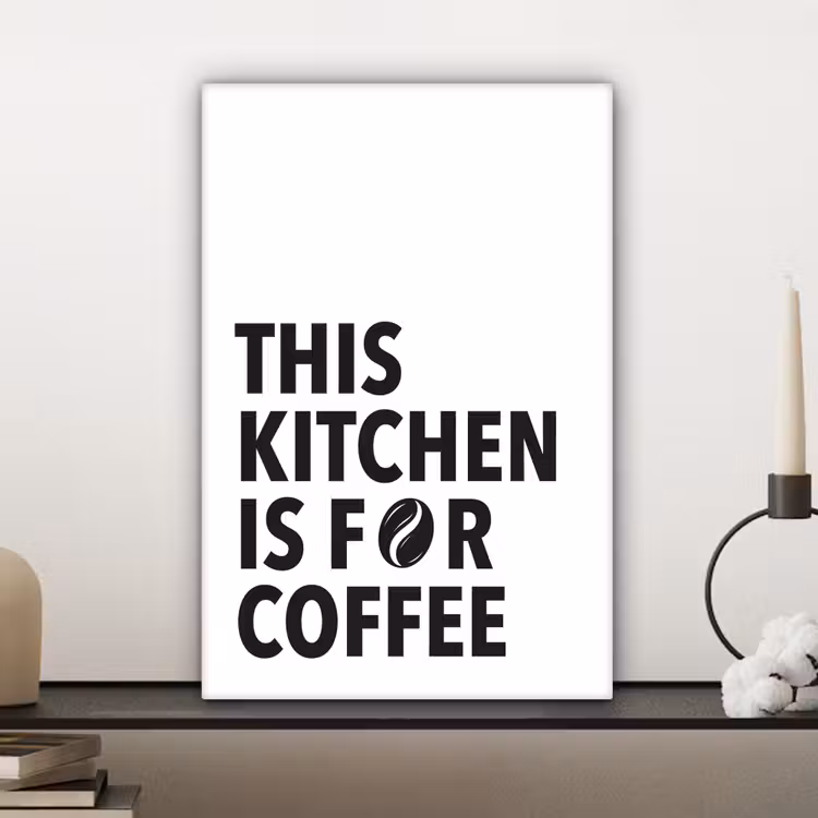 Quotes  - Koffie - Bonen - Modern canvas 2cm klein -sfeer6