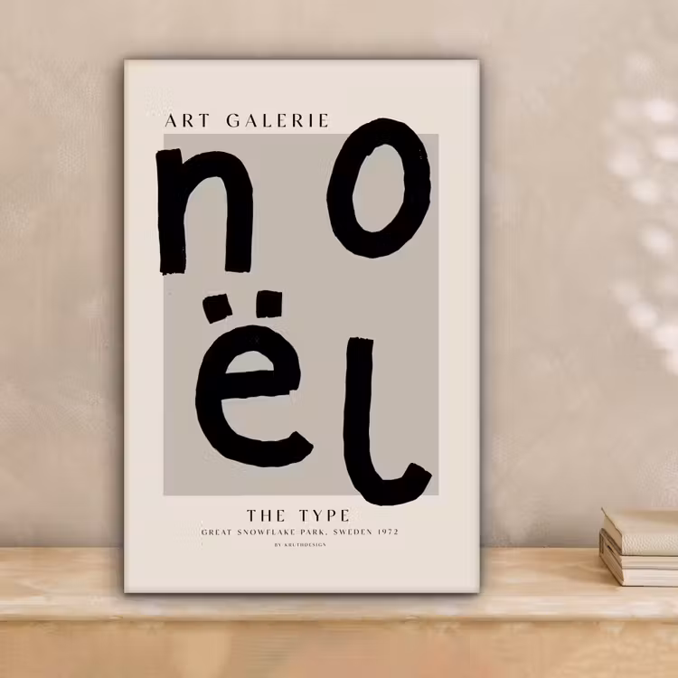Quotes - Noël - Zwart - Beige - Kerst canvas 2cm klein -sfeer1