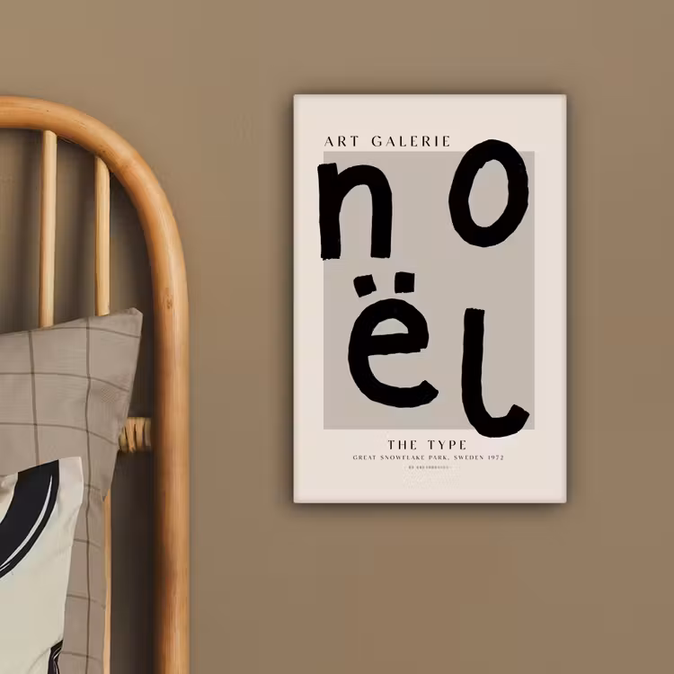 Quotes - Noël - Zwart - Beige - Kerst canvas 2cm klein -sfeer3