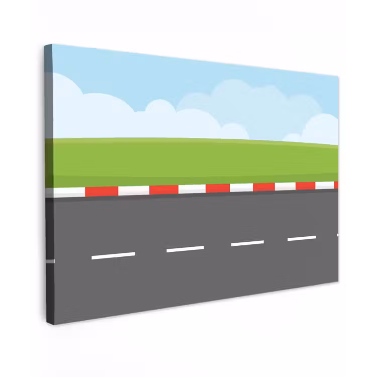 Racebaan - Illustratie - Sport - Kleurrijk canvas 2cm klein -z3d