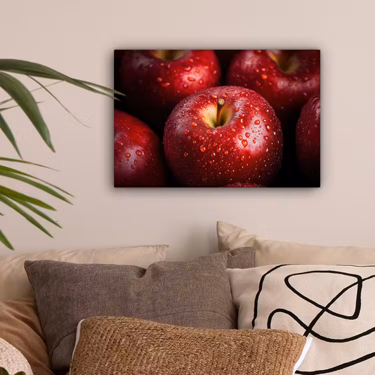 Rood - Appels - Fruit canvas 2cm klein -sfeer1