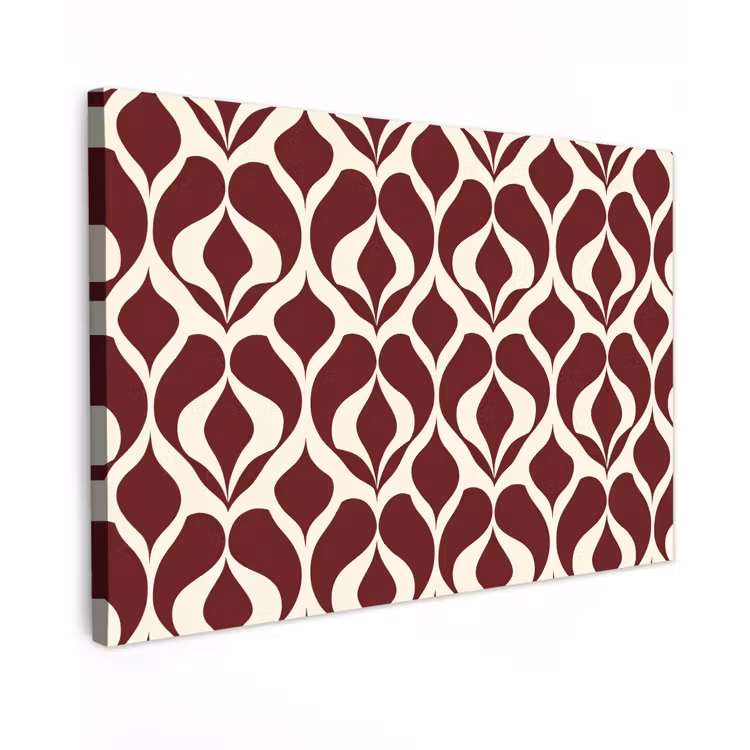 Rood - Druppelpatroon - Grafisch canvas 2cm klein 34 -z3d
