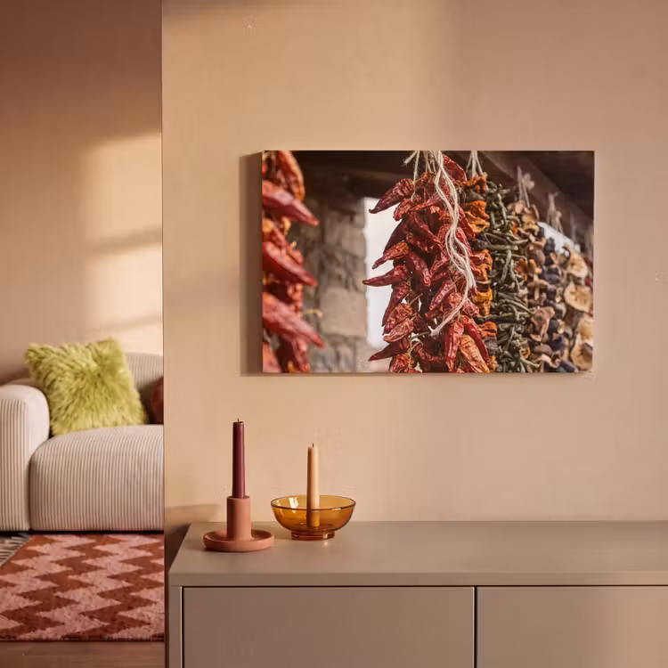 Canvas Print - Red Peppers - Food - Rode pepers - Eten canvas 2cm klein