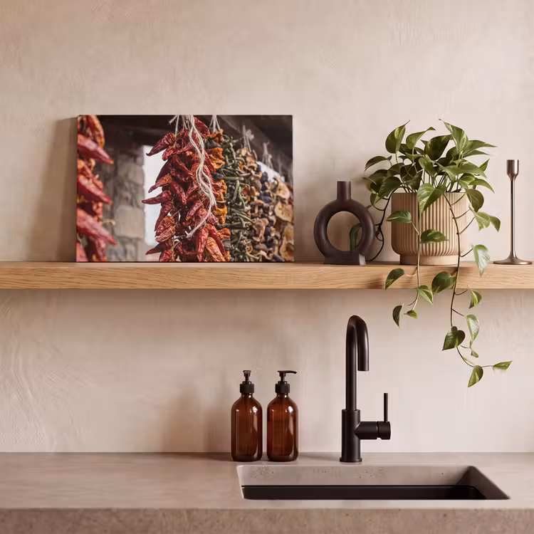 Canvas Print - Red Peppers - Food - Rode pepers - Eten canvas 2cm klein