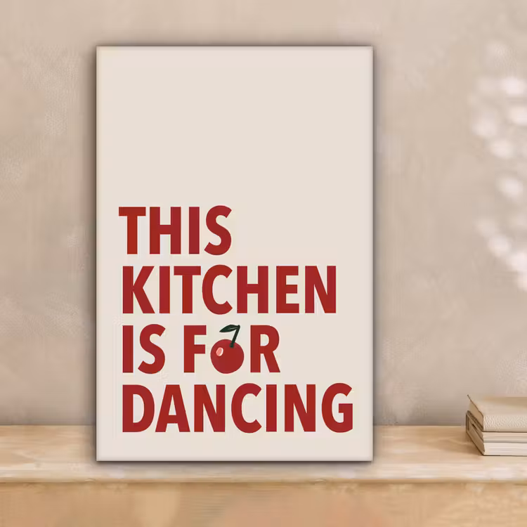 Rood - Quote - Kersen canvas 2cm klein -sfeer1