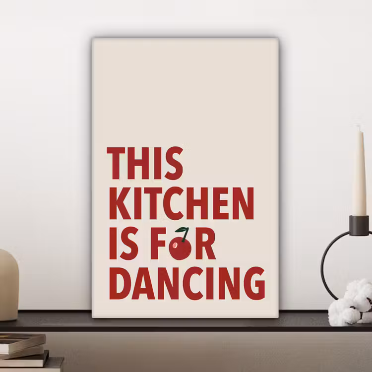 Rood - Quote - Kersen canvas 2cm klein -sfeer6
