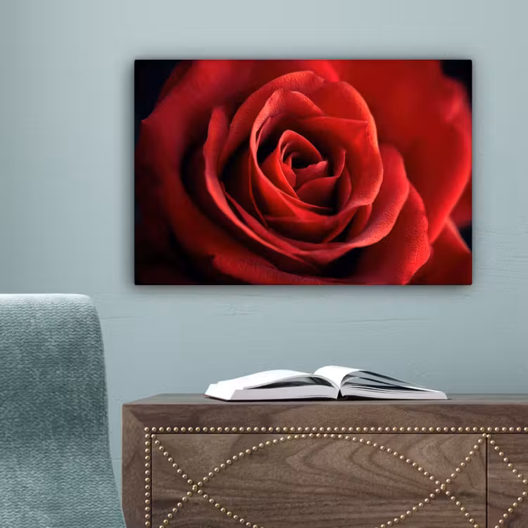 Rood - Roos - Romantisch canvas 2cm klein -sfeer4