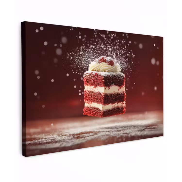 Rode - Velvet - Taart - Eten canvas 2cm klein -z3d