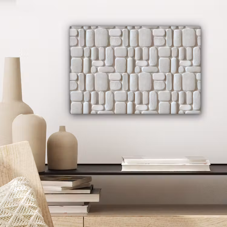 Reliëf - Structuur - Wit canvas 2cm klein 34 -sfeer6