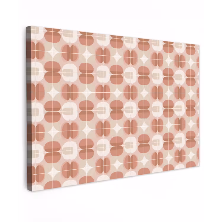 Retro - Klassiek - Roze canvas 2cm klein 34 -z3d