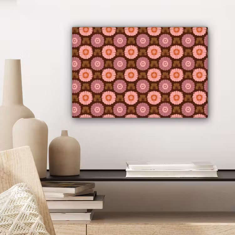 Retro - Madelief - Roze canvas 2cm klein 34 -sfeer6