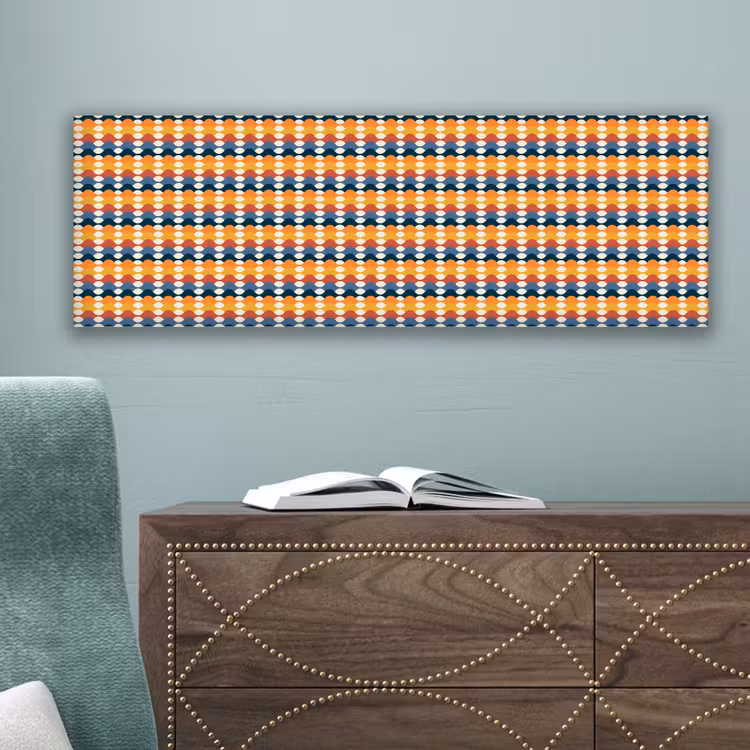 Retro - Disco - Golven canvas 2cm klein 828 -sfeer4