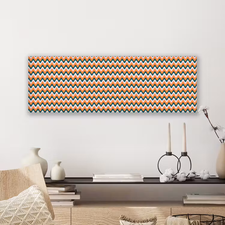 Retro - Disco - Golven - Kleur canvas 2cm klein 828 -sfeer6