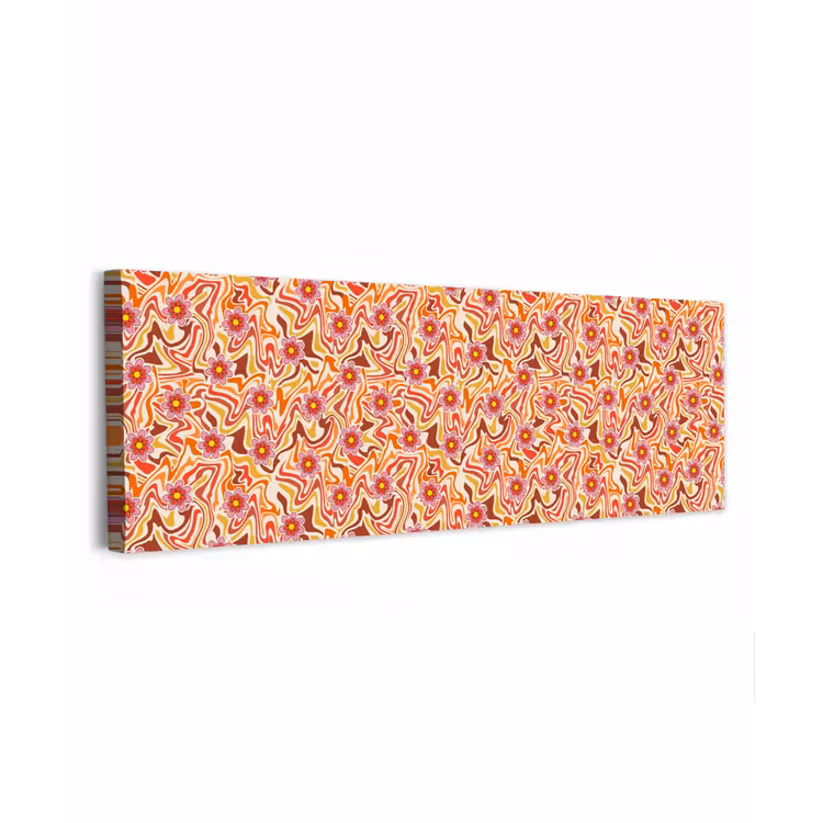 Retro - Bloemen - Patroon canvas 2cm klein 828 -z3d