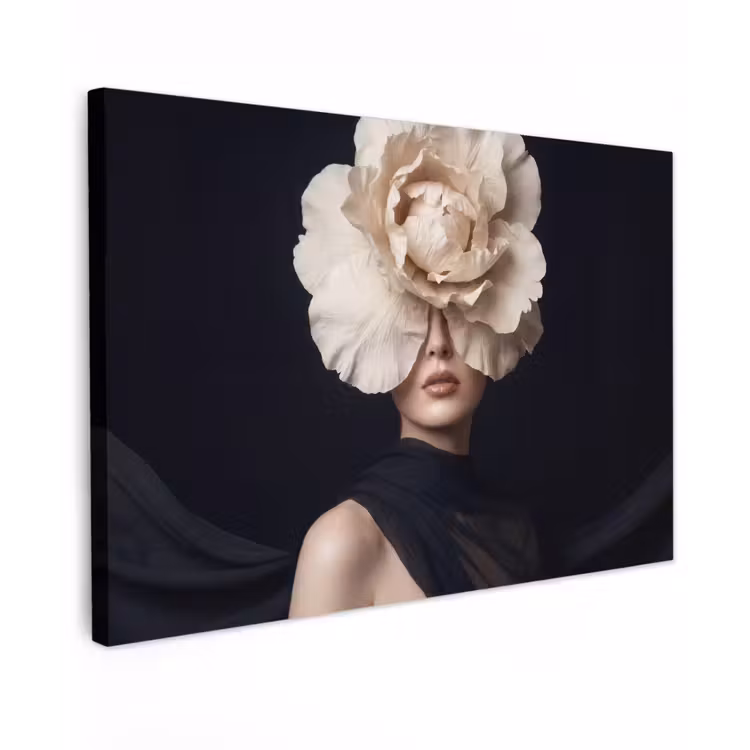 Roos - Tijdloos - Zwart canvas 2cm klein -z3d