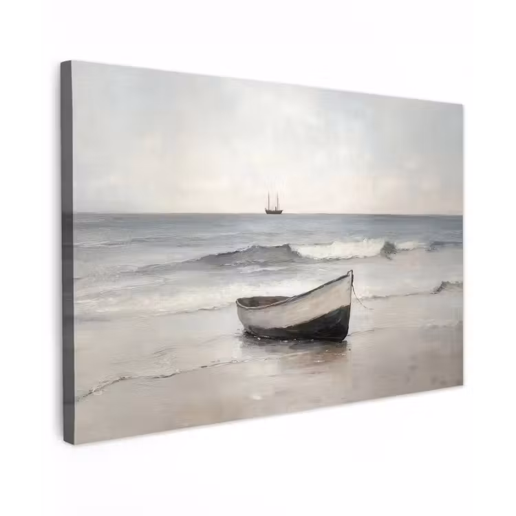 Roeiboot - Zee - Horizon canvas 2cm klein -z3d