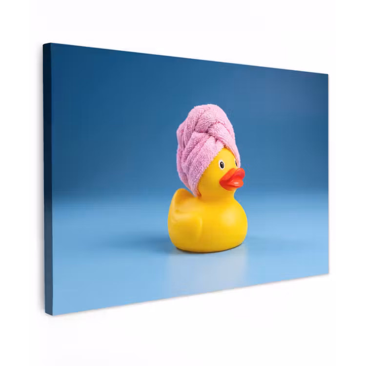 Badeend - Handdoek - Blauw canvas 2cm klein -z3d