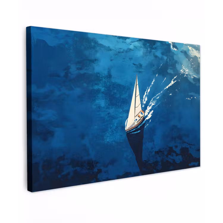 Zeilboot - Water - Abstract - Schaduw canvas 2cm klein -z3d