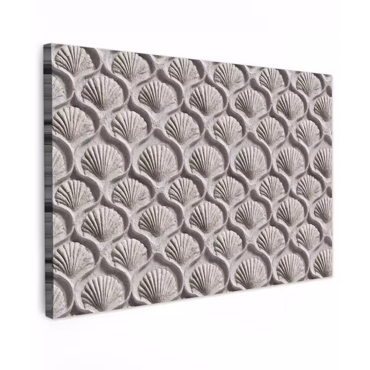 Zand - Schelpenvorm - Grijs canvas 2cm klein 34 -z3d