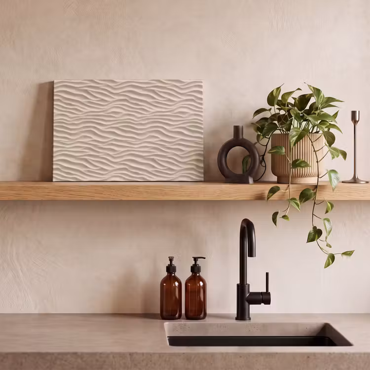Zand - Golven - Beige canvas 2cm klein 34 -sfeer3