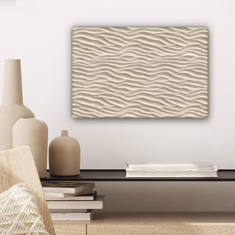 Zand - Golven - Beige canvas 2cm klein 34 -sfeer6