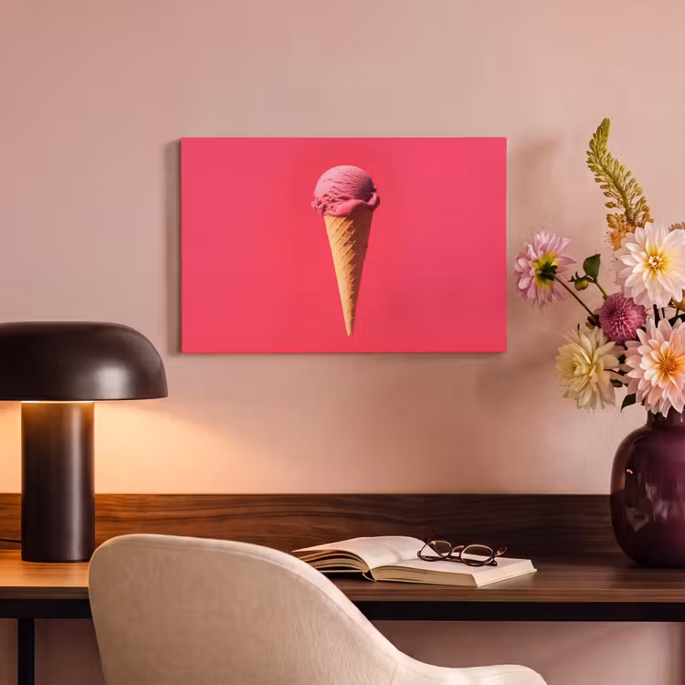 Schepijs - Roze - Hoorntje canvas 2cm klein -sfeer4