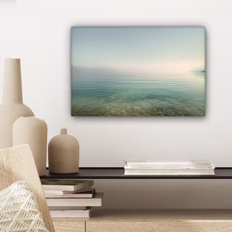 Zee - Horizon - Blauw - Mist canvas 2cm klein -sfeer6