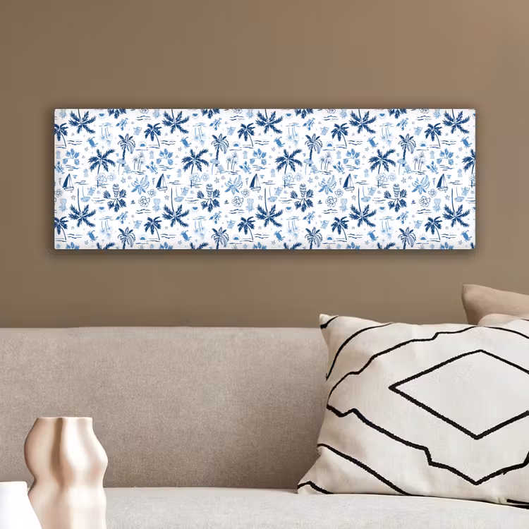 Zee - Strand - Blauw - Wit canvas 2cm klein 828 -sfeer3