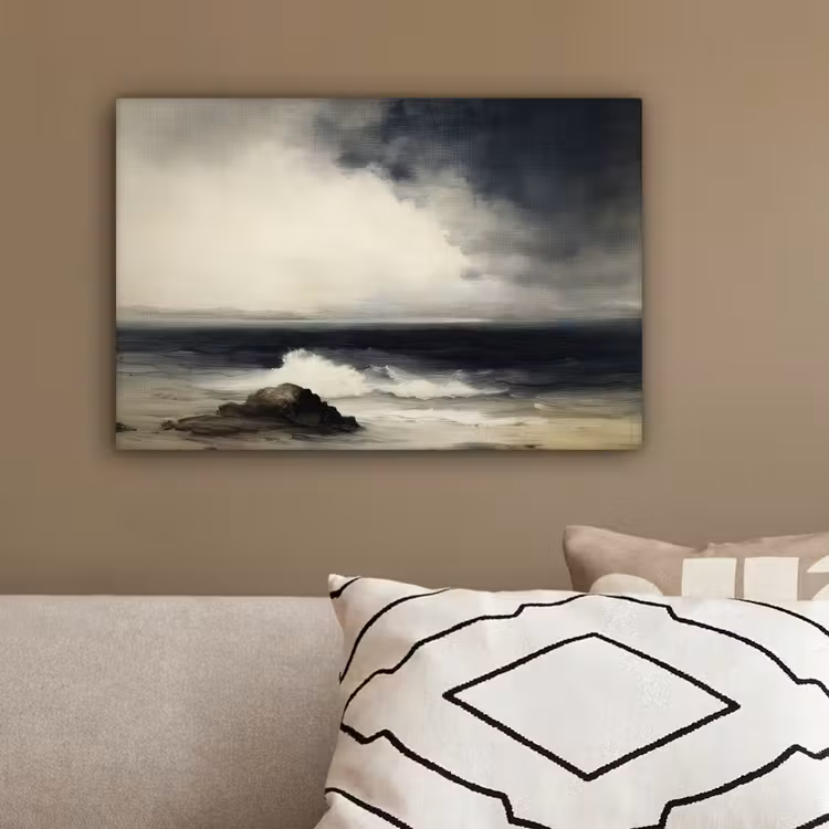 Zee - Rotsen - Storm canvas 2cm klein -sfeer3