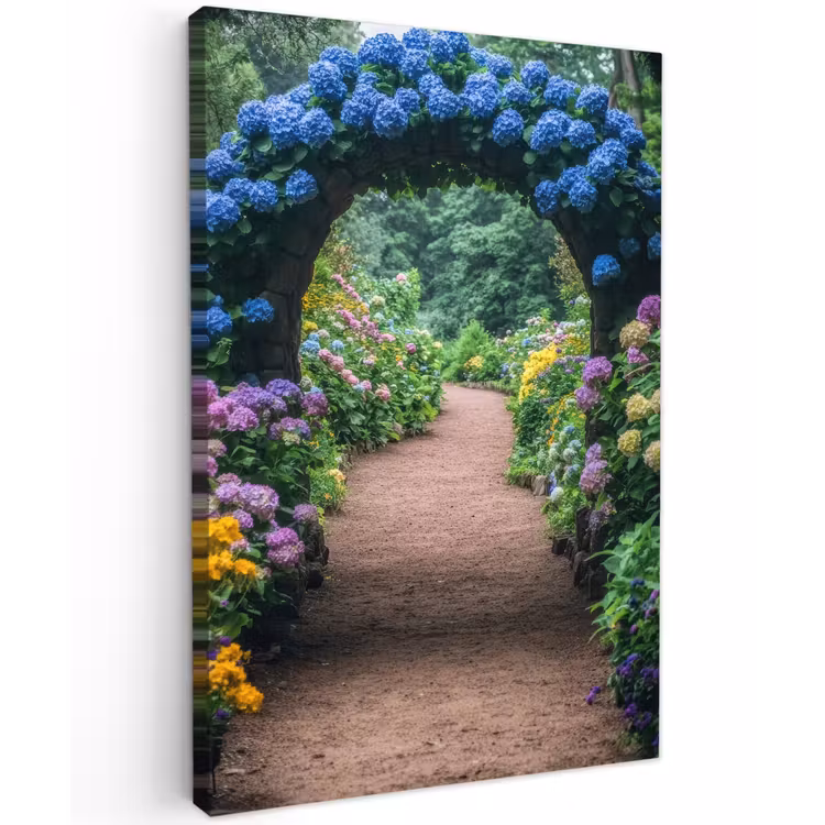Doorkijk - Bloemen - Hortensia - Pad canvas 2cm klein -z3d